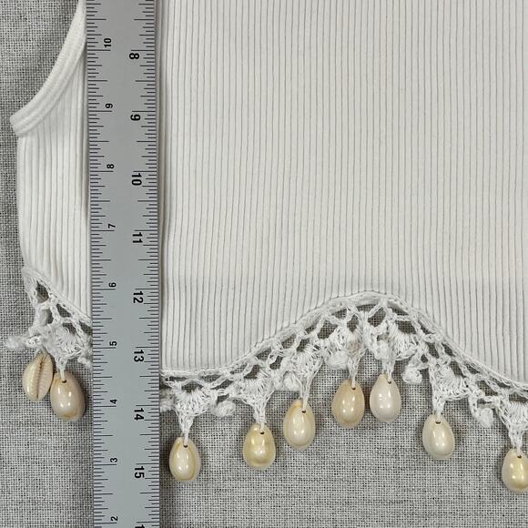 Zara Limited Edition Sea Shell Crop Top Women's XS White Bralette - Picture 9 of 9